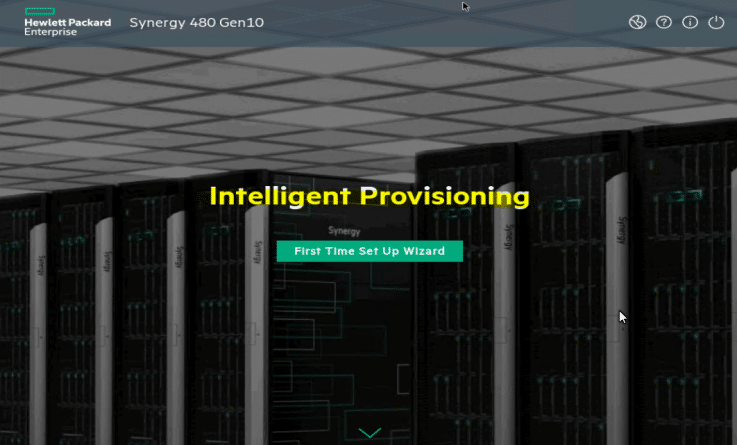 HPE Synergy 480 Gen 10 Üzerinde Intelligent Provisioning Güncelleme
