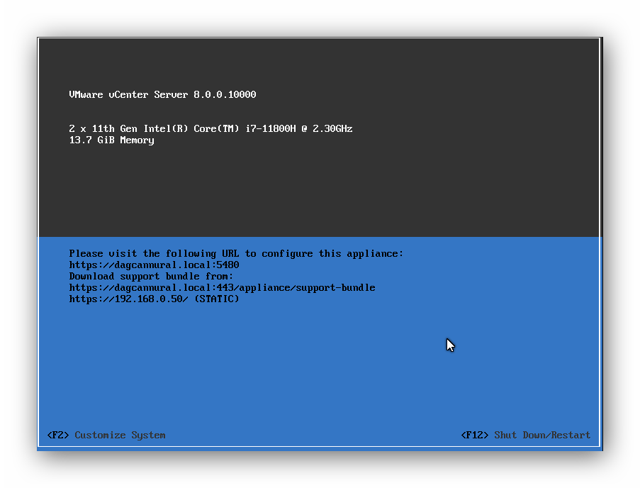Install vCenter Server 8 in Vmware Workstation
