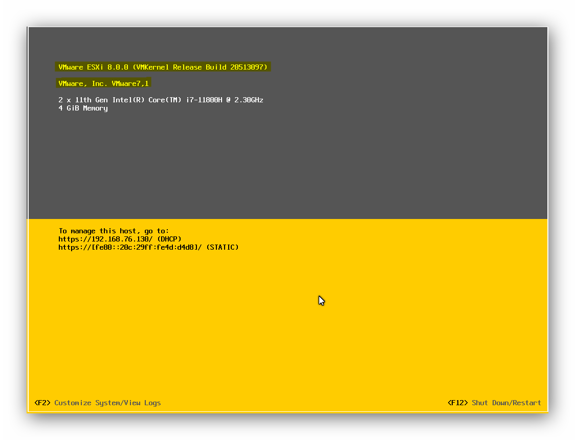 vSphere ESX 8.0 Installation
