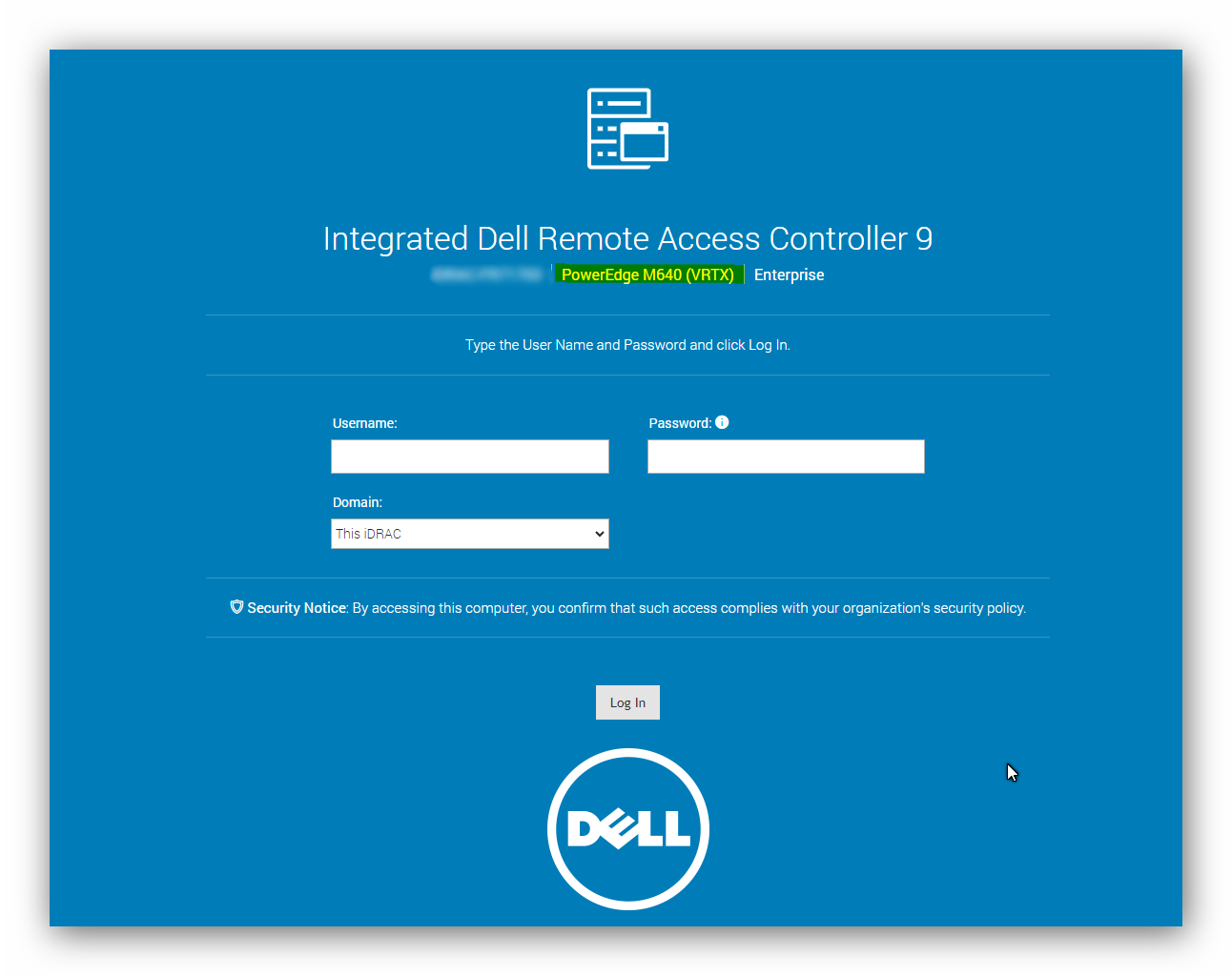 Dell VRTX Sunucularda ILO Firmware ve BIOS İşlemleri