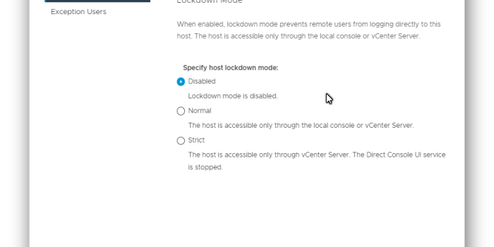 VMware Lockdown Mode Kullanımı