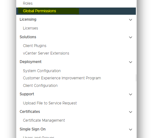 vCenter Üzerinde Yetkilendirme İslemleri