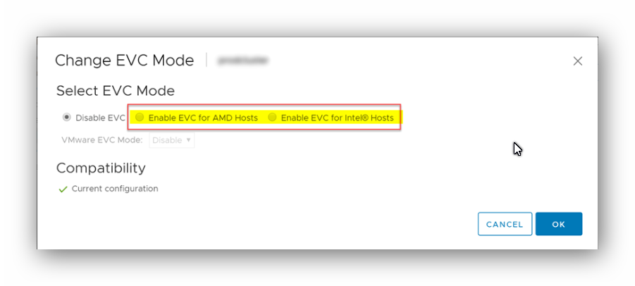 VMware EVC Mod