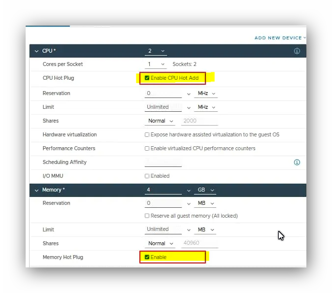VMware Hot Add Özelliği ve Kullanımı