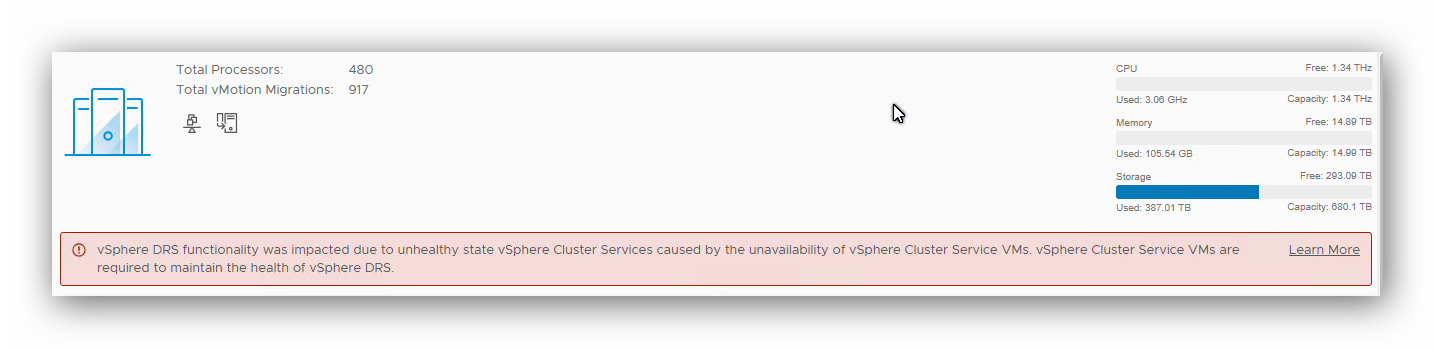 vSphere DRS vCLS VM Unavailable Hatası ve Çözüm Yolları