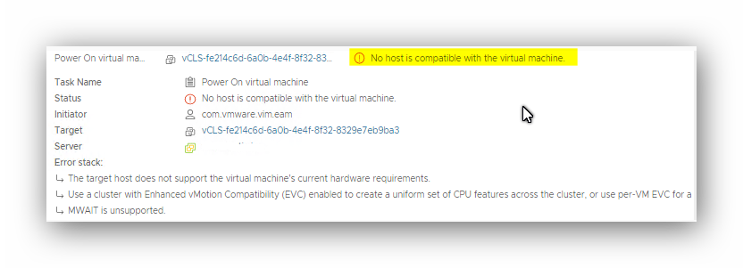 VMware “No host is compatible with the virtual machine” Hatası Neden Olur, Nasıl Çözülür